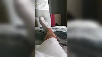 Step Son Stuck his Feet in Step Milf Snatch (rough Boned ?)