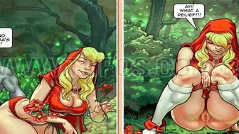 Comic porn video – Little Red Rides Hood - the Huge Bad Wolf Nailed me and my Old Lady