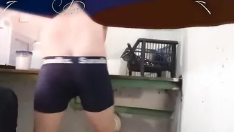 Giving my butt like a pretzel Its yummy... I couldnt stand it