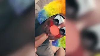 My Ex came over to Cheat on her new Bf so Clown Filter Cuck Deeply Throatpie Gagging