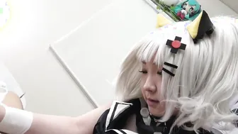 与素人大学女生cos暑假的offico摄影会