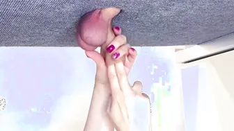 Lover Explores and Plays with the Foreskin and Urethra of a EasyCBTGirl