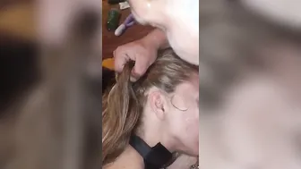 Bimbo brutally humiliated hit into the face tied spat on