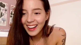 Thin inked hispanic tries to seduce you with her beautifu