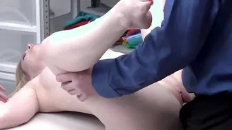 Officer licking shoplifter milfs sweet muffin and fucks her rough