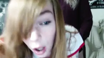 Mature  Young Amateur Red Head Ex-Wife Deep Throat Cummed - Remastered