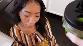 Stepson getting a bj and a titty pounded from his Cutie stepmom