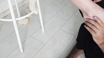 I Worship a Young Ladys Foot inside Long Socks and Bare Toes