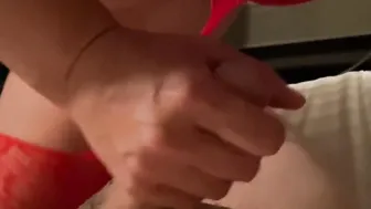 Goddess Curvy Ex-Wife inside Red Getting the Job Done