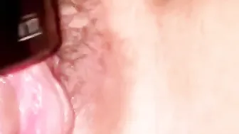 Leaking Cunt Plays with Water Glass