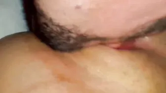 Cunnilingus. Vagina with chocolate sauce just tasty