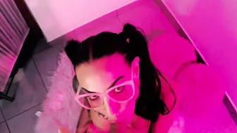 Freaky Little Doll's Slutty Side - Huge Load On Her Pretty Smiling Mouth