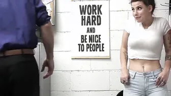 Security guard wants to taste this dirty shoplifters sweet muffin - shoplyfter