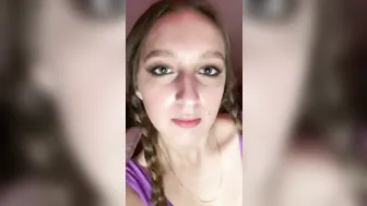 Giantess looks to Small Man before Eating