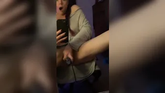 Fucking Babe porn video – Hot mom Fucking her Snatch while Watching herself inside the Mirror babe Orgasm 2 Vibrators