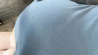Instagram Camgirl with INCREDIBLE Bubble Booty into a Tight Blue Dress