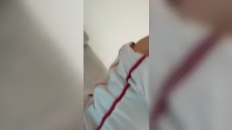 Small women with Medium Hooters Mastrubate with Dildo alone