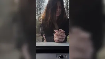 Cuckold Ex-Wife gets Fuck by Stranger Infront of her Hubby Jerking off into Vehicle