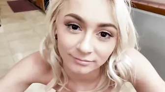 Blonde Step Daughter Sucking Off Her Dads Cock
