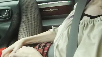 Sexual Fiance Squirts inside Vehicle
