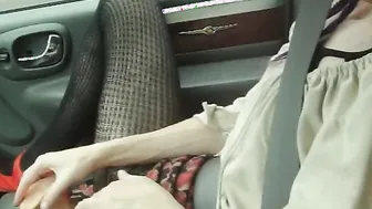 Sexual Fiance Squirts inside Vehicle