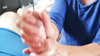 This was a Unique Hand Job. the Creampie says it All.