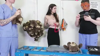 Threeway slave spit roast for FETISH 19 yo