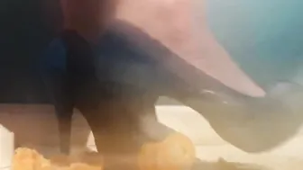 Bae chick inside Heals DECIMATES TRAMPLES and Getting LEAKING AND MESSY with her Food
