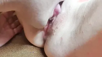 Licked snatch of young stepsister