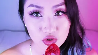 Alicia Hebi -- Eat Strawberries for Breakfast ASMR (Not Porn)