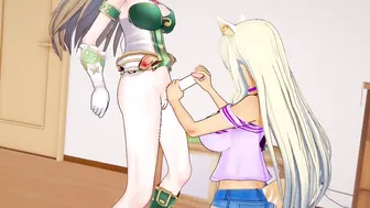 Nekopara x Neptunia: Futa Vert Nailed Coconut