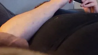 BBW Ex-Wife offer Hubby Hand Job while he Smells her Toes