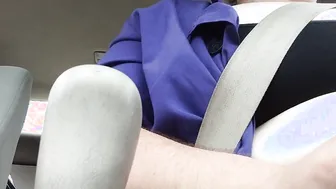 BBW Driving and Pose Gigantic Natural Jugs