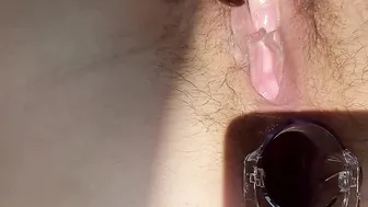 Anal Speculum Gaping Bushy Asshole Closeup. Anal Stretching  Training. Booty Humilation. Amateur milf