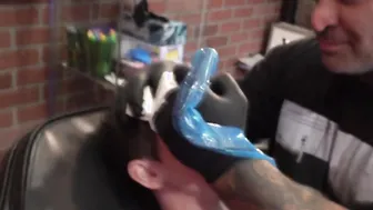 Sully Savage Getting a new UV Tattoo on her Forehead