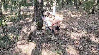 I Catch her Masturbating inside the Forest she Cum