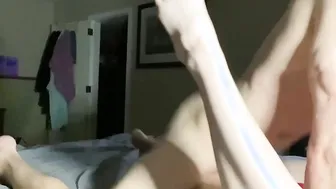 Blindfolded Blondie With CLOSE UP snatch and booty
