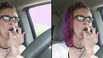 Masturbating inside the Vehicle
