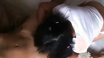 Adorable Carla have a Crazy Hot Fellatio for Blindfold Man