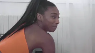 Fitness Rooms Gigantic Booty African Lesbo Asia Rae Interracial Queening and sixty-nine