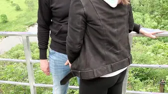 Outdoor Sex on the hiking track - nearly get caught