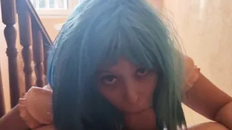 Fucking Punk bimbos Blue Hair with Huge Penis