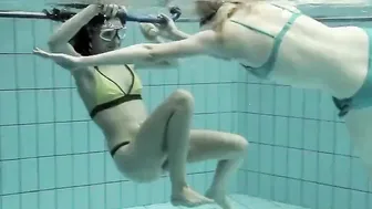 Male Bi porn video – Loris and Okunewa – lesbians swimming underwater