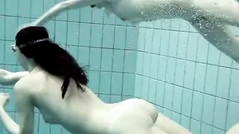 Lesbian Underwater Pool Sex Adventure with Hot Blonde Babes