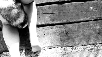 Taking my Kitty to a Walk inside the Park (Outdoors FETISH)