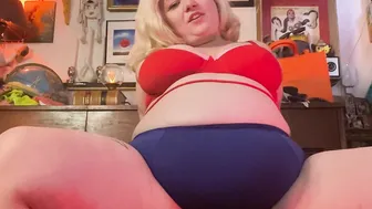 HUGE Fun for Panty Sniffers Fat cunt with mouth Grinds Smelly Lingerie inside your Face