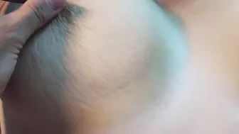 I Stroke my Wifeys Huge Titties Pinch Nipples and Squeeze Hooters. Rough Nipples