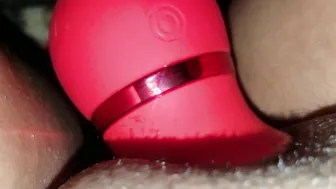 Groaning using Clitoris Licker Dildo