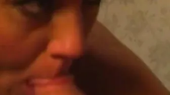 Blonde cougar with huge tits taken to brown town by