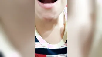Quickie Fiance Plays with a Mouthful of Cum and Swallows